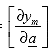 Rectangular sensitivity matrix (k x n); k = number of coefficients a