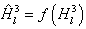 Equation 107. Definition of vector H hat for the transferred value of the output node. H hat superscript 3 subscript l equals f parenthesis H superscript 3 subscript l end parenthesis.