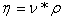 Equation 58. Calculation of absolute viscosity. Eta equals nu times rho.