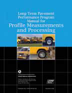 The cover of the Long Term Pavement Performance Program Manual for Profile Measurements and Processing is shown. The cover includes photographs of profiling equipment and the logos of the Federal Highway Administration and the Long Term Pavement Performance Program.