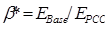 Figure 90. Equation. Modular ratio. Beta asterisk equals E subscript Base divided by E subscript PCC.