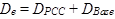 Figure 91. Equation. Flexural stiffness. D subscript e equals D subscript PCC plus D subscript Base.