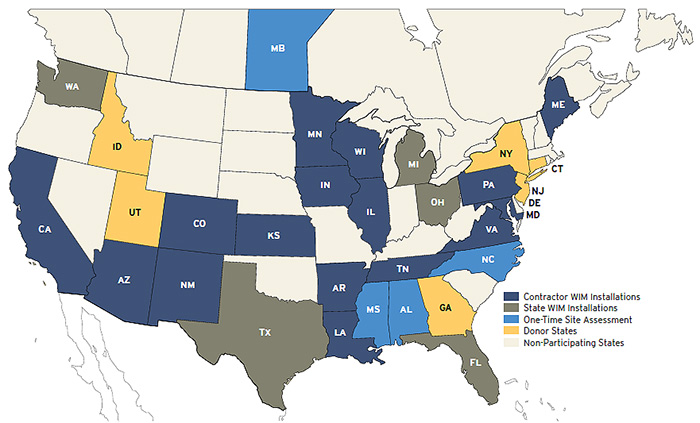 Figure 7.8. Map. State participation in Traffic Data Collection Pooled-Fund Study.