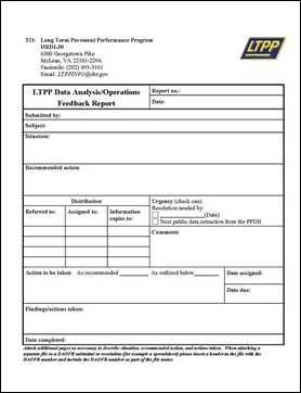 Figure 9.7. Photo. LTPP Data Analysis/Operations Feedback Report.