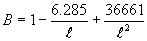 Equation 11 Bending correction factor equals 1 minus the sum total of 6.285 divided by the radius of relative stiffness in millimeters, plus the sum total of 36661 divided by the radius of relative stiffness in millimeters squared.