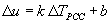 Equation 26 The change in joint opening equals the sum total of the slope of the joint opening-temperature change relationship times the change in portland cement concrete temperature, plus the intercept of that relationship.