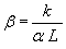 Equation 27 The portland cement concrete/base friction factor equals the slope of the joint opening-temperature change relationship divided by the sum total of the portland cement concrete coefficient of thermal expansion times the effective joint spacing.
