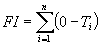 FI equals the sum from I equal 1 to n of zero minus T sub i.