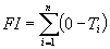 FI equals the sum from I equal 1 to n of zero minus T sub i.