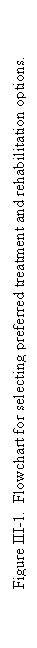 Text Box: Figure III-1.  Flowchart for selecting preferred treatment and rehabilitation options.