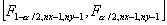 F equals a quotient with the square of S subscript X in the numerator and the square of S subscript Y in the denominator.