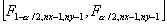 F equals a quotient with the square of S subscript X in the numerator and the square of S subscript Y in the denominator.