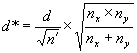 N prime is equal to N subscript X plus N subscript Y minus 1. This is then shown to be equal to 8 plus 8 minus 1, which results in a sum of 15.
