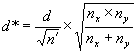 N prime is equal to N subscript X plus N subscript Y minus 1. This is then shown to be equal to 8 plus 8 minus 1, which results in a sum of 15.