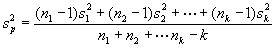 Simple Variances Equation click here for more detail.