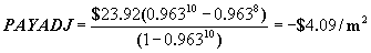 payment adjusment equation No. 2. Click here for more detail.