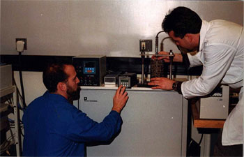 People working in lab