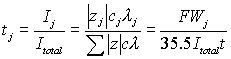 The transference number of species J is equivalent to the current due to species J divided by the total current. This is equivalent to the absolute value of the charge on species J times the concentration of species J times the ionic conductivity of J (at infinite dilution) divided by the sum of the absolute value of the charge on all species times the concentration of each species times the ionic conductivity of each species.  This is equivalent to the Faraday constant times the mass of species J removed divided by the quantity of 35.5 times the total current times the time.