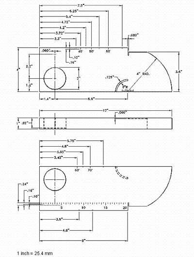 Figure 15. Diagram. IIW reference block used for the P-scan calibration: Type I. 