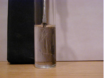 Figure 151. Photo. Half-full vial after 40 minutes of exposure in the chest freezer.