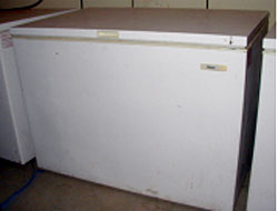 Figure 68. Photo. Closed chest freezer used in study.