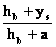 h subscript b plus y subscript s/h subscript b plus a