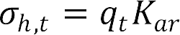 Sigma subscript h,t equals q subscript t times K subscript ar.