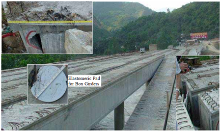 Photo. Damage to the 10-Span Bridge Under Construction. Click here for more information.