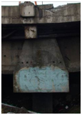 Figure 62. Photo. Intermediate bent of northern approach to Juan Pablo II bridge. Click here for more information.