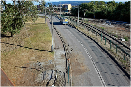 Photo. Possible liquefaction features near wall site 28C. Click here for more information.