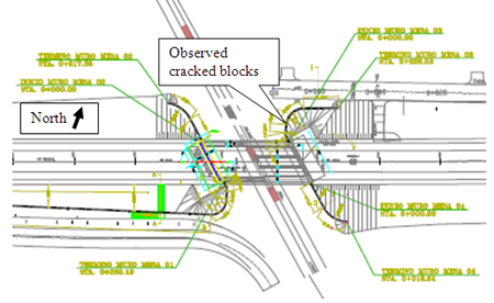 Illustration. Plan view of wall at Muros Talca. Click here for more information.