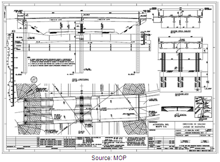 Illustration. As-built bridge plan for site 8. Click here for more information.