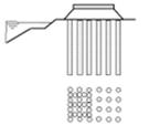 This line drawing shows an embankment supported on a deep mixing method (DMM) application. A description of this application can be found in table 1 of the report.