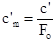 c prime subscript m equals c prime divided by F subscript o.