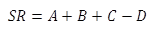 Figure 24. Equation. SR. SR equals A plus B plus C minus D.