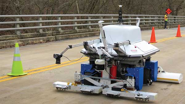 Robot on bridge