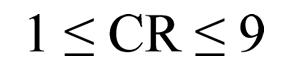 Figure 11. Equation. Range of NBI Condition Ratings. 1 is less than or equal to CR which is less than or equal to 9.