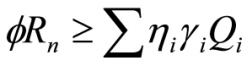 Figure 25. Equation. Load Modifier Factor in LRFD for Ductility, Redundancy, and Operational Importance. phi times R subscript n is greater than or equal to the sum of eta subscript i times gamma subscript i times Q subscript i.