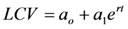 Figure 9. Equation. Swedenâ€™s LCV. LCV equals a subscript 0 plus a subscript 1 times e superscript rt.