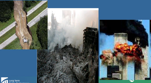 Picture. Four pictures for collapse of cases including the twin towers of word trade center