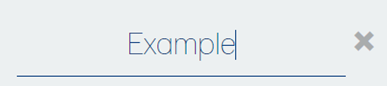 Figure 7 This screenshot shows a blank line. The word Example appears above the blank line. An X appears to the right of the blank line.