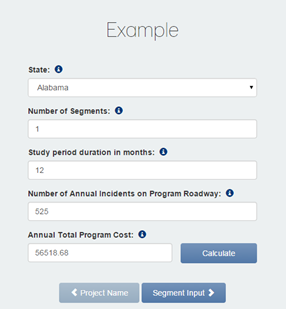 Figure 10: Screenshot. Example data entry on Project Details screen.