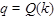 Figure 12. Equation. Steady-state flow as a function of density. q equals Q times open parenthesis k closed parenthesis.