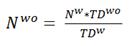 Figure 8. Equation. Secondary Incident Estimation. Equation 6 states that Number of secondary incidents for extended incident duration case (without case) is equal to the number of secondary incidents in the base case (with case) times travel delay for the extended case divided by the travel delay for the base case.