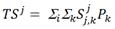 Figure 9. Equation. Total Savings Estimate. Equation 7 states that the total savings of type J are equal to the summation of the savings of type j during an incident of type I times the probability of weather condition k.