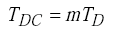 Equation H-1. Capital T subscript Capital D C equals the product of M times Capital T subscript Capital D.