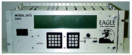 Figure 2-38. Model 2070 controller. Photograph of Model 2070 controller showing display and programming buttons.