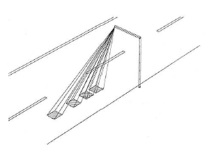 Figure 2-68. Multiple detection zone configuration in a passive infrared sensor.