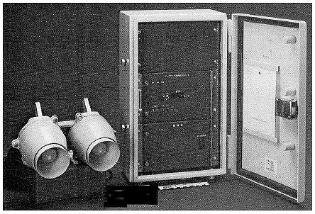 Figure 2-71. Speed-measuring RDU-101 Doppler ultrasonic sensor (manufactured by Sumitomo Electric, Japan) with separate transmitting and receiving transducers. Photograph of a Doppler ultrasonic sensor capable of measuring vehicle presence and speed.