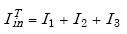 Equation A-102. Capital I subscript I N superscript capital T equals Capital I subscript 1 plus Capital I subscript 2 plus Capital I subscript 3.